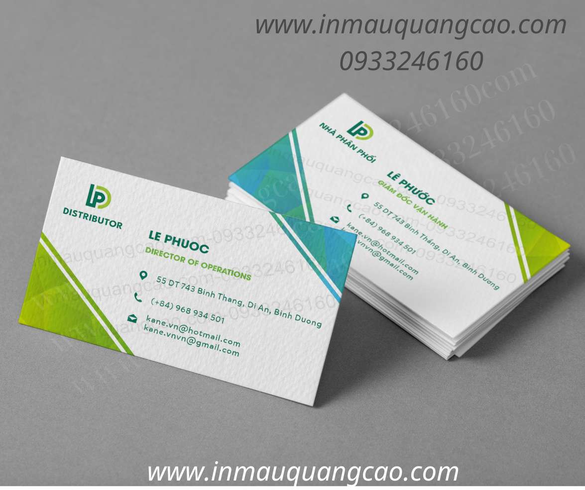 Mẫu card visit công ty song ngữ đẹp